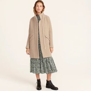 J. Crew Cocoon Coat in Italian stadium-cloth wool